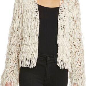 Willow & Clay NWT Fringe Open-Front Cardigan Boho Hippie Rodeo Western Cowgirl